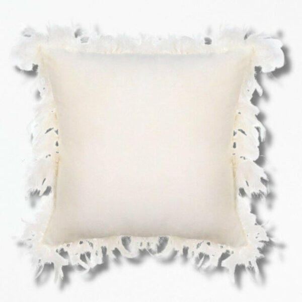 Coussin en Velours Blanc AlabasterVelvet