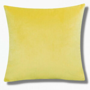 Housse de Coussin Jaune Citron CanaryVelvet