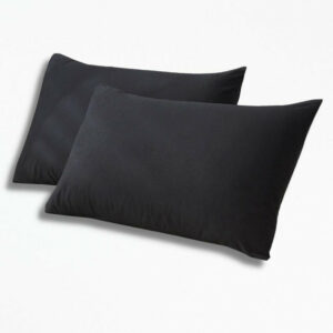 Housse de Coussin Noire en Coton BlackOnyx